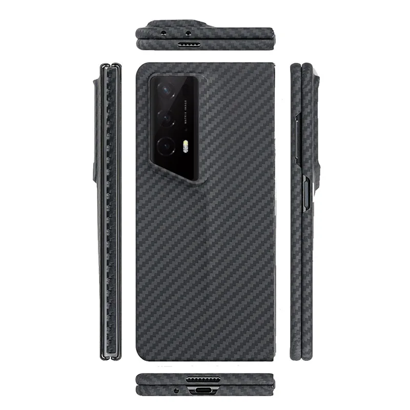 

Case for Huawei Honor Magic V2 RSR Real Carbon Fiber Aramid Anti-explosion Fold Mobile Phone Protective Cover Protection Shell