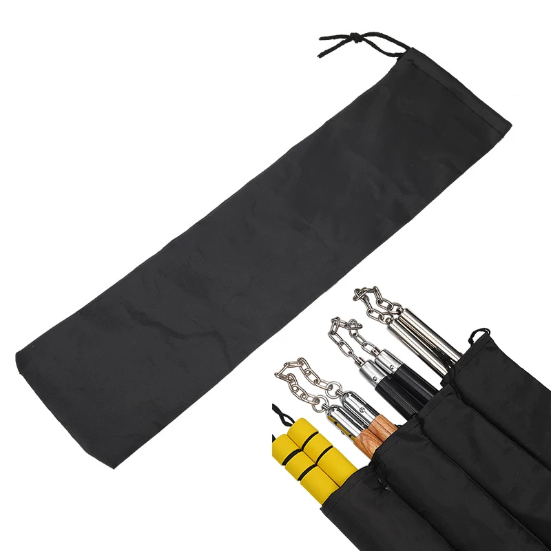 Nunchucks saco universal durável preto cordão bolsa de armazenamento para luminosa liga de alumínio de madeira aço inoxidável nunchucks