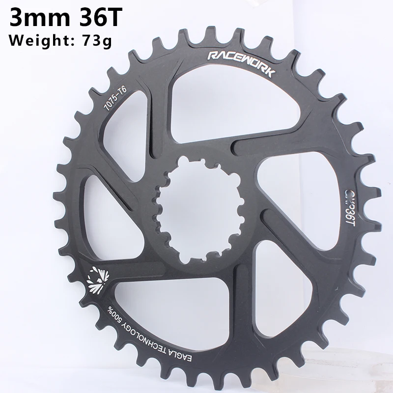 RACEWORK MTB 3/6mm Offset Kettenblatt Narrow Wide Mountainbike Kettenrad 32T 34T 36T 38T Krone für SRAM GXP NX 3-Loch Kurbelgarnitur – Detail 15