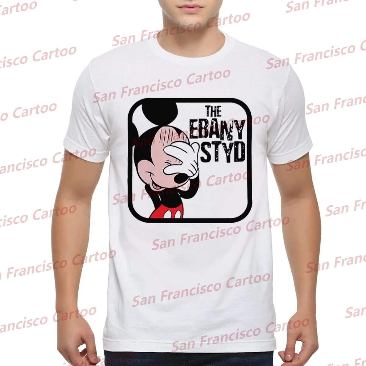 

New Summer Disney Cartoon Characters Boy&Girl Mickey Mouse The Ebany Styd Cotton T-Shirt KID/Adult Casual Parent-Child Clothing