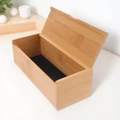 

Bamboo Box Jewelry Organizer Keepsakes Container Lid Trinket Storage Craft Bamboo Box with Lid Jewelry Case