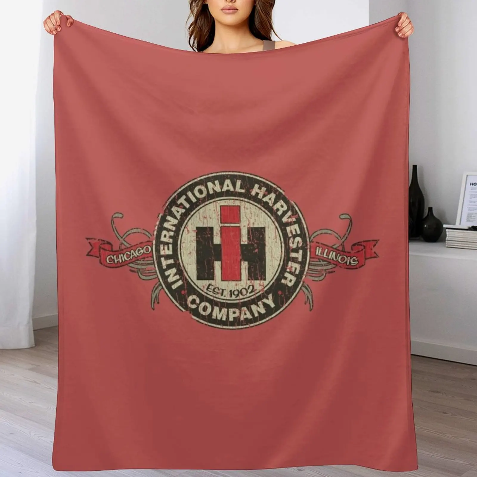

International Harvester Company 1902 Throw Blanket Soft Solid Color Blanket for Couch Bed