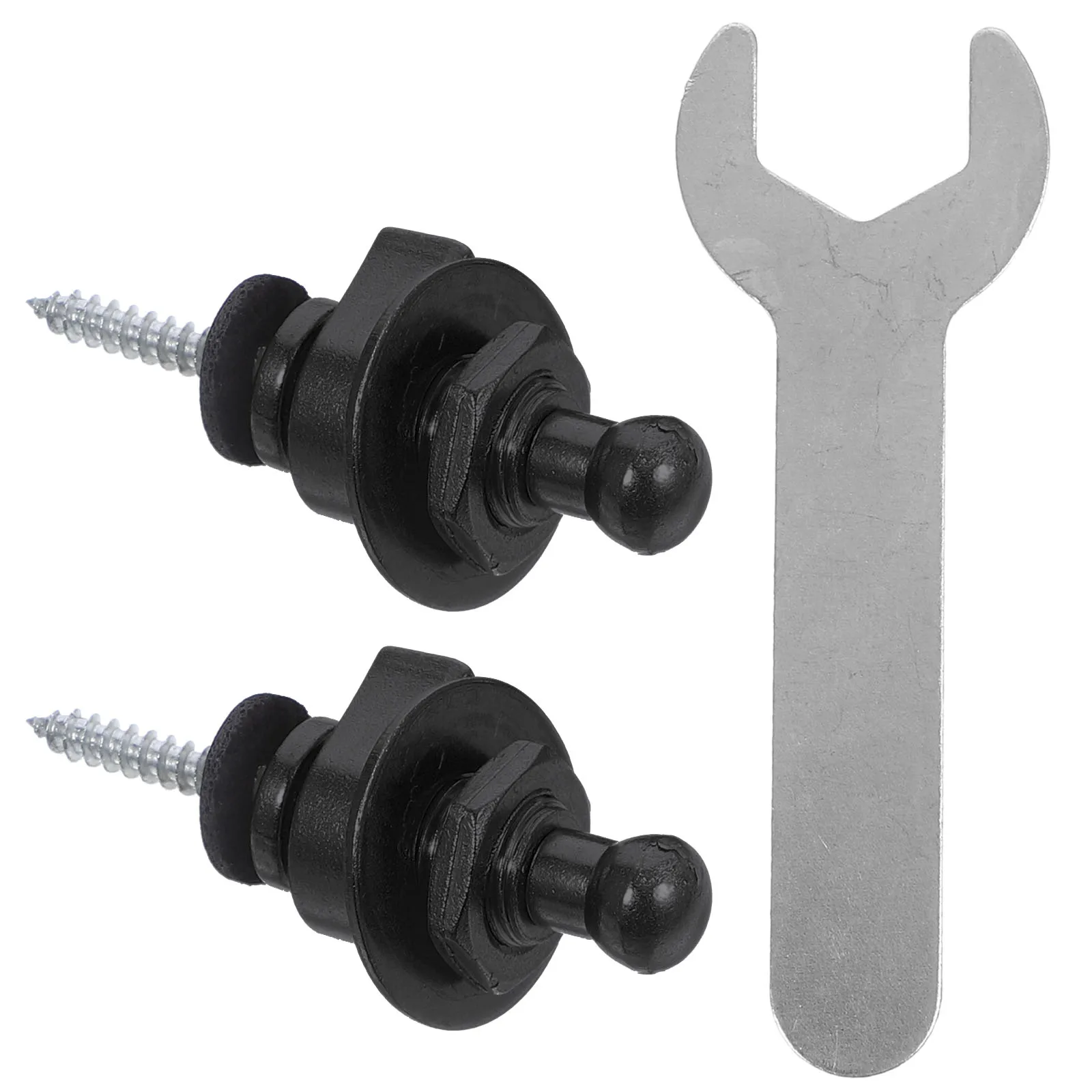 

2 Pcs Guitar Strap Lock Bass Straplock Locking Tail Nail Locks Acoustic Pins Metal