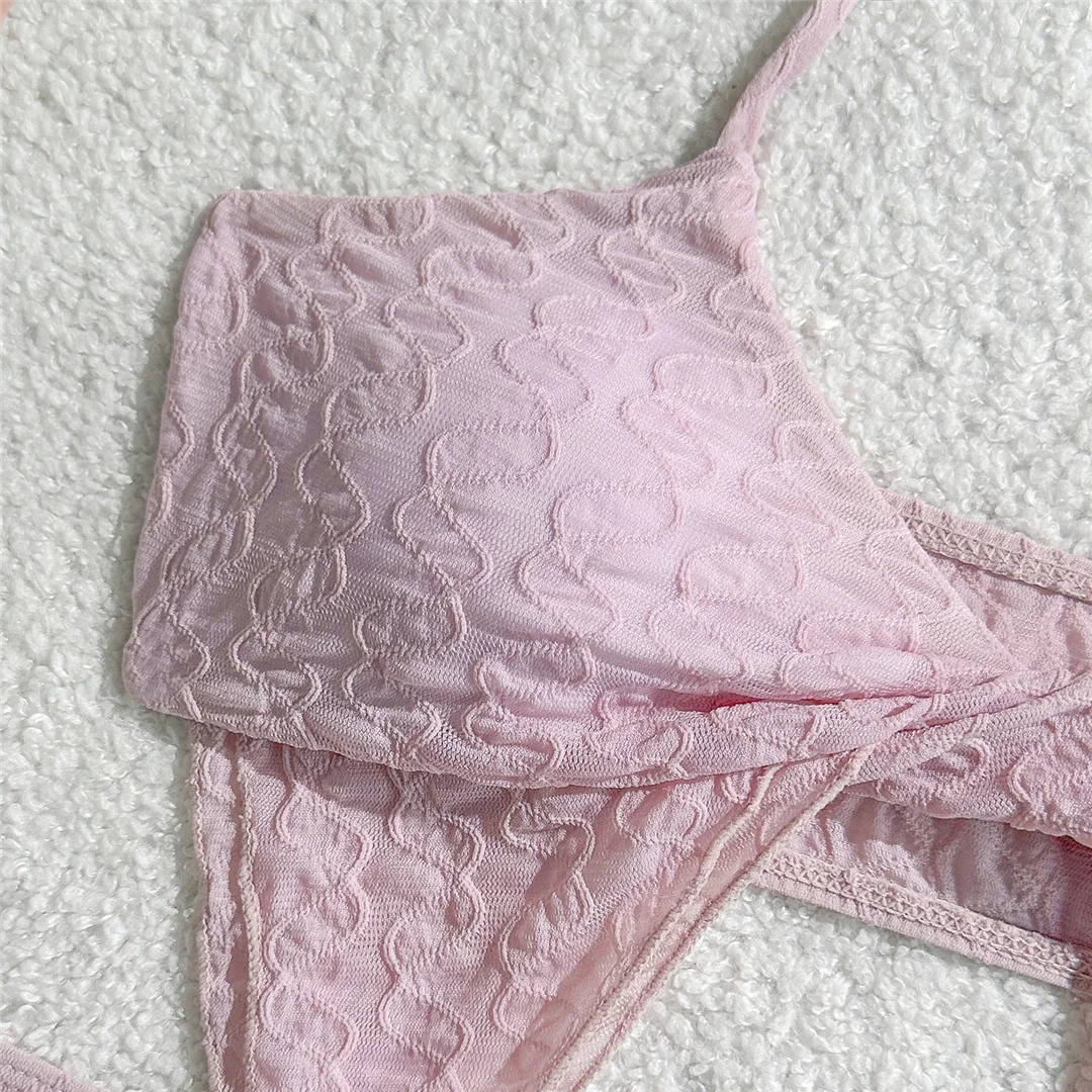 Mit Rock, Neckholder-Bikini, Damen-Badeanzug, dreiteiliges Bikini-Set, Damen-Badebekleidung, brasilianischer Badeanzug mit Polsterung, Badeanzug, Schwimmbekleidung V7071 – Detail 11