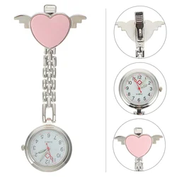 Orologio da tasca Medical Workers Heart Design Hanging Digital Luminous Women adorabili infermieri infermieristici ragazze in acciaio inossidabile Miss