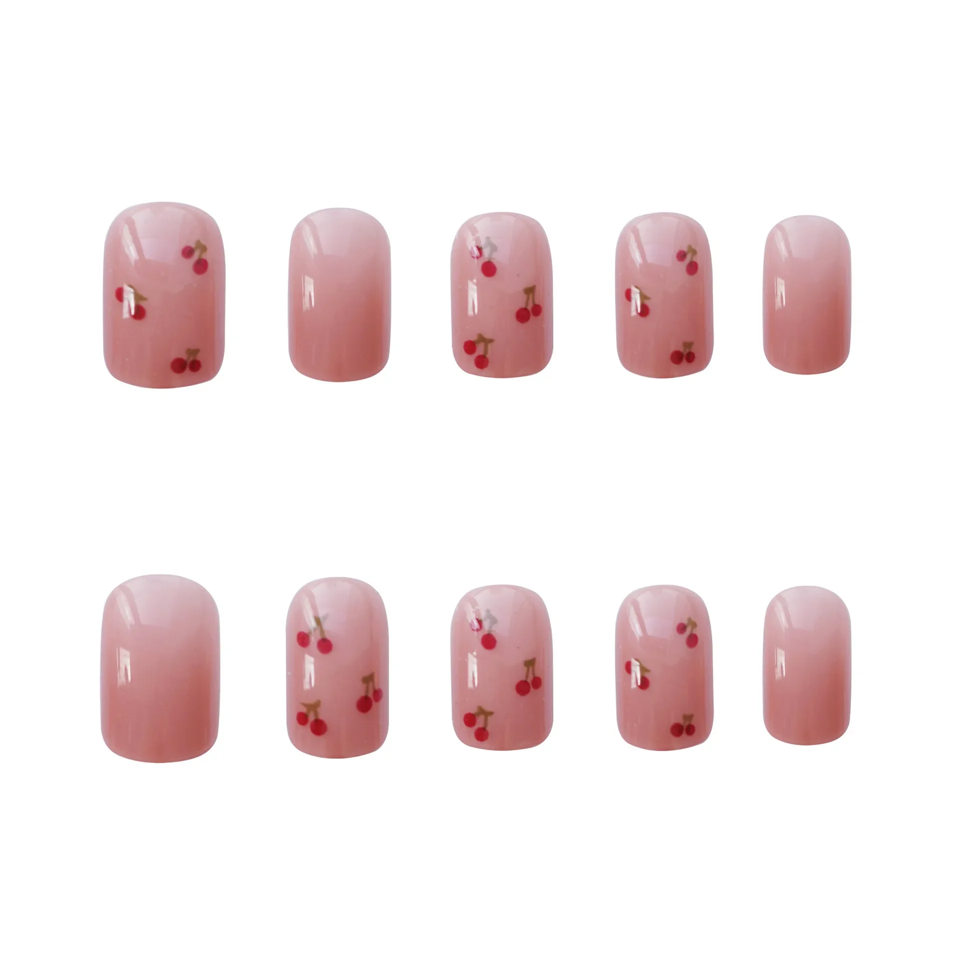 24Pcs/Set Artificial False Nails French Ballet Press on Nails Art Removable Wearing Reusable Fake Nails Full Cover Nail Tips