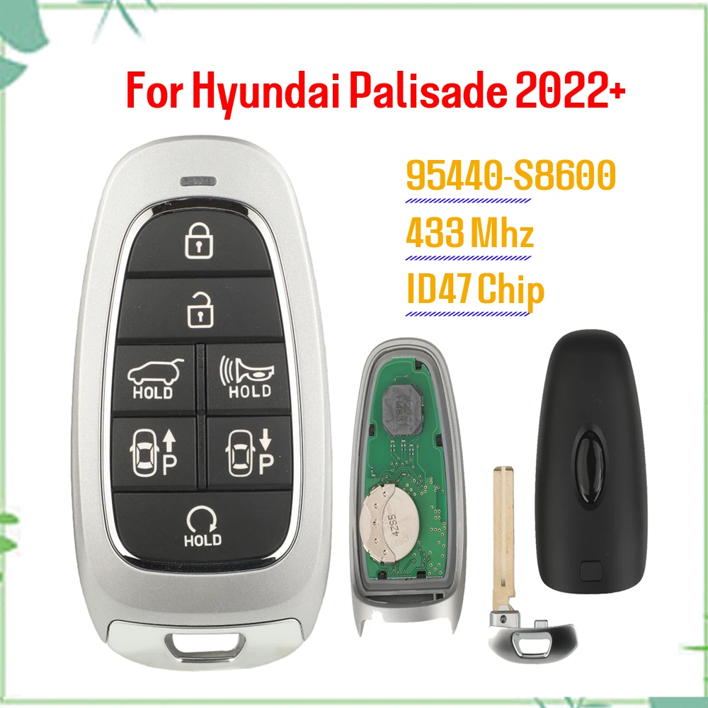 jingyuqin New Smart Car Key Remote 433 Mhz ID47 Chip For Hyundai Palisade 2022+ OEM 95440-S8600 Case
