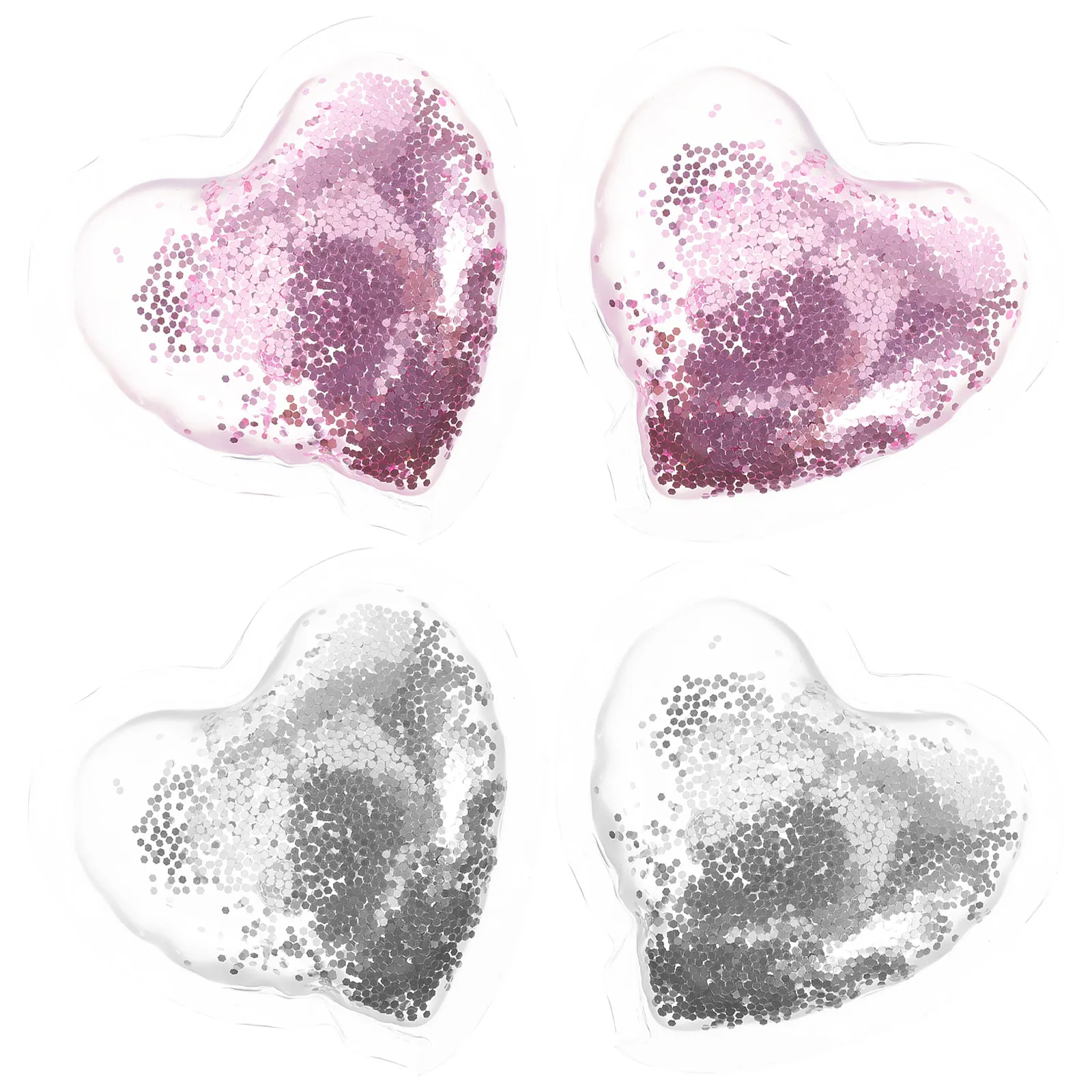 

4 шт. многоразовые охлаждающие гелевые патчи для глаз в форме сердца для снятия усталости глаз, уменьшения морщин и естественного омоложения кожи