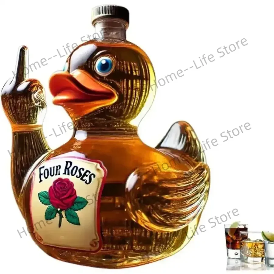 10 أوقية مضحك الاصبع الوسطى ويسكي الزجاج الدورق بطة السلاحف الكلب الزجاج ويسكي زجاجة نبيذ تمثال الديكور لشريط مكتب المنزل #3