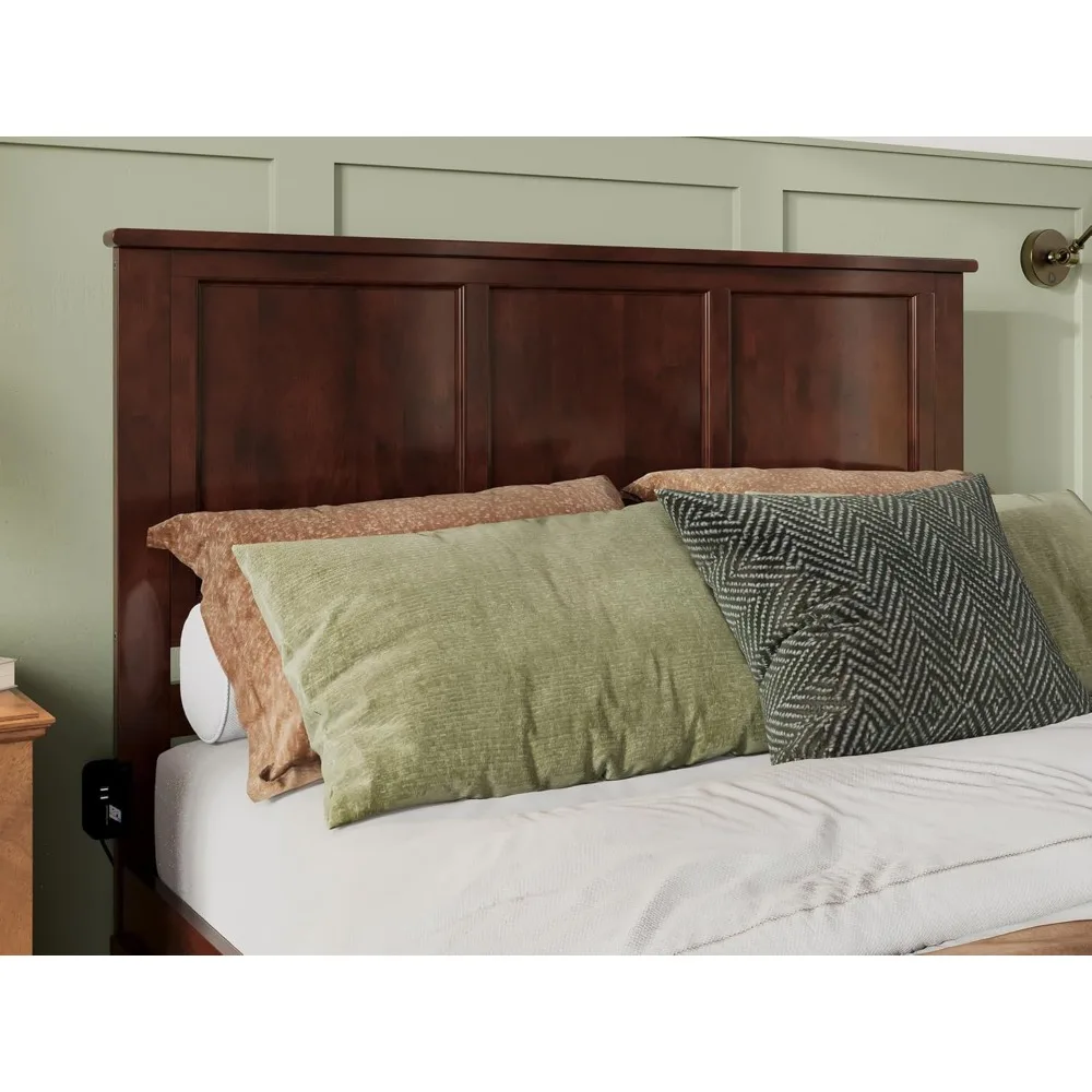 

Madison Queen Size Headboard with Attachable Charger in Walnut cabecero cama 135 cabeceira de cama box casal