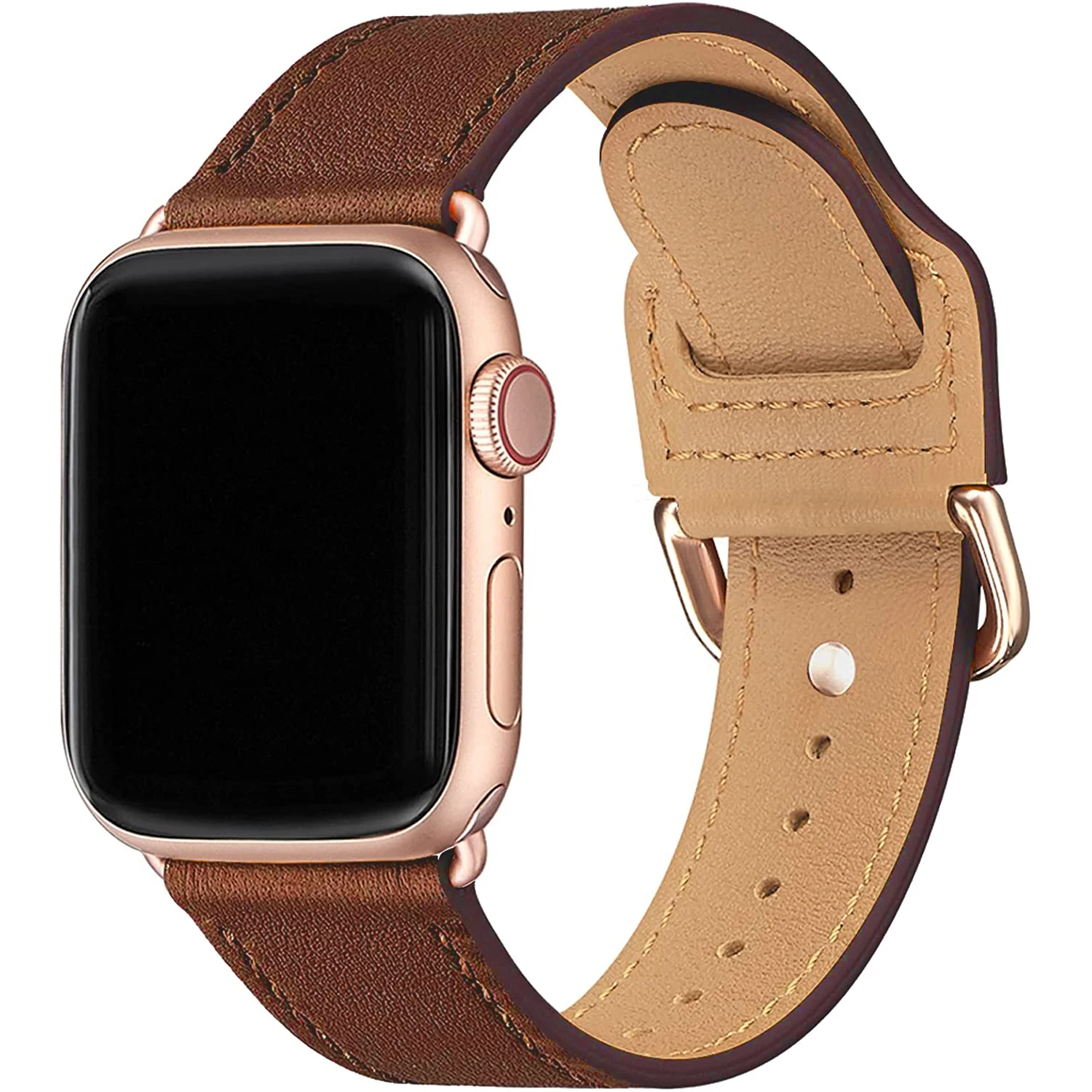 Leather Colorful Strap For Apple watch 44mm 45mm 42mm 41mm 40mm 38mm Wristband Bracelet For iWatch series 3 4 5 6 SE 7 Band