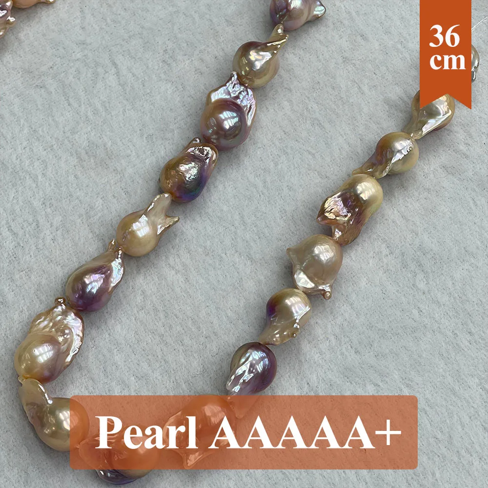 Natural Freshwater Pearls Bead Purple Baroque Pearl Loose Spacer Beaded for Making DIY Jewelry Necklace Accessories 36cm