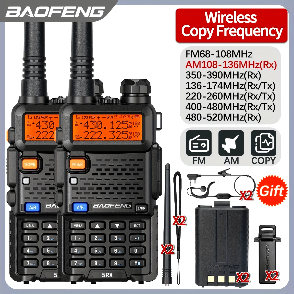 2Pack Baofeng UV5R … - image