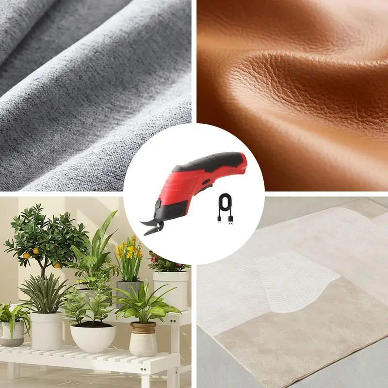 Electric Cardboard Cutter Ergonomic USB Rechargeable Scissors Small Handheld Scissors Portable Box Cutter For Carpet Felt Cotton