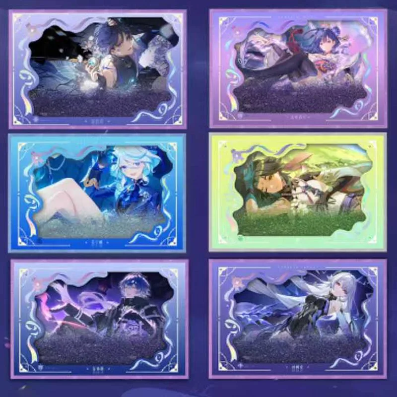 2025 Genshin Impact Collection Cards Box TCG Acrylic Cards Art Board Pack Anime Game CCG Game Gift Playing Toys