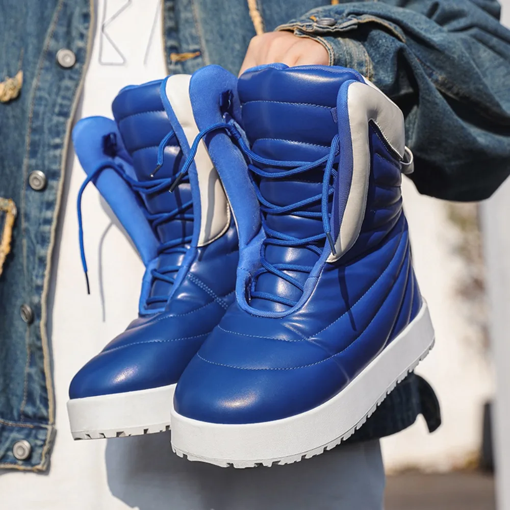 

Men's Chukka Boots Outdoor Cold proof Warm Men's Snow Boots Soft Non slip Wear resistant Sole Fashion Thick Bottom Long Boots