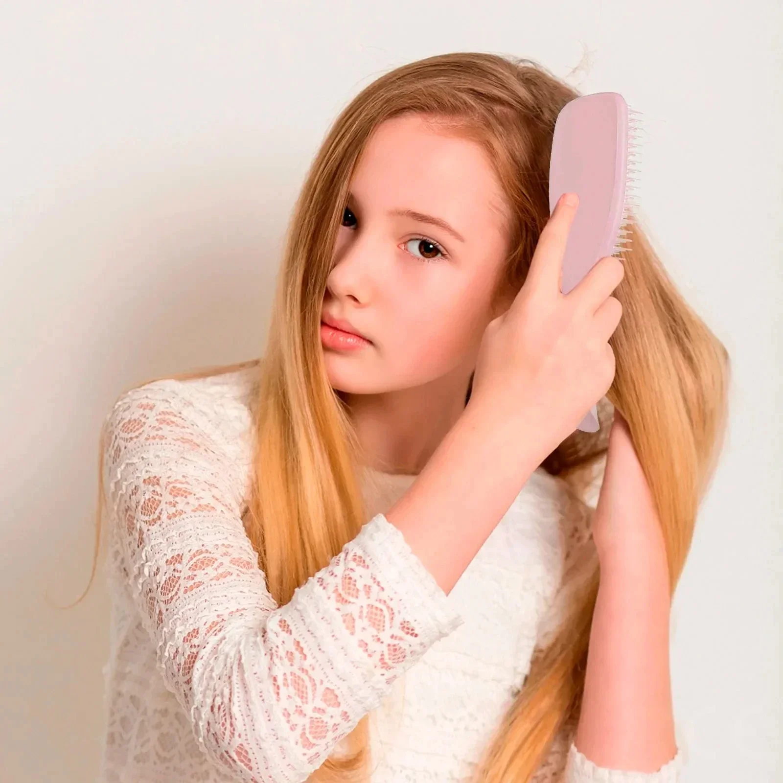 فرشاة تدليك لفك تشابك فروة الرأس - لتصفيف الشعر المجعد والعناية، أداة صالون فرشاة تنعيم الشعر للسيدات #5