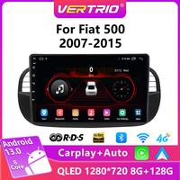 Android 13 Car Radio Multimedia For Fiat 500 2007-2015 Player Autoradio 4G Wireless Carplay GPS Navigation 2 Din DVD Stereo DPS