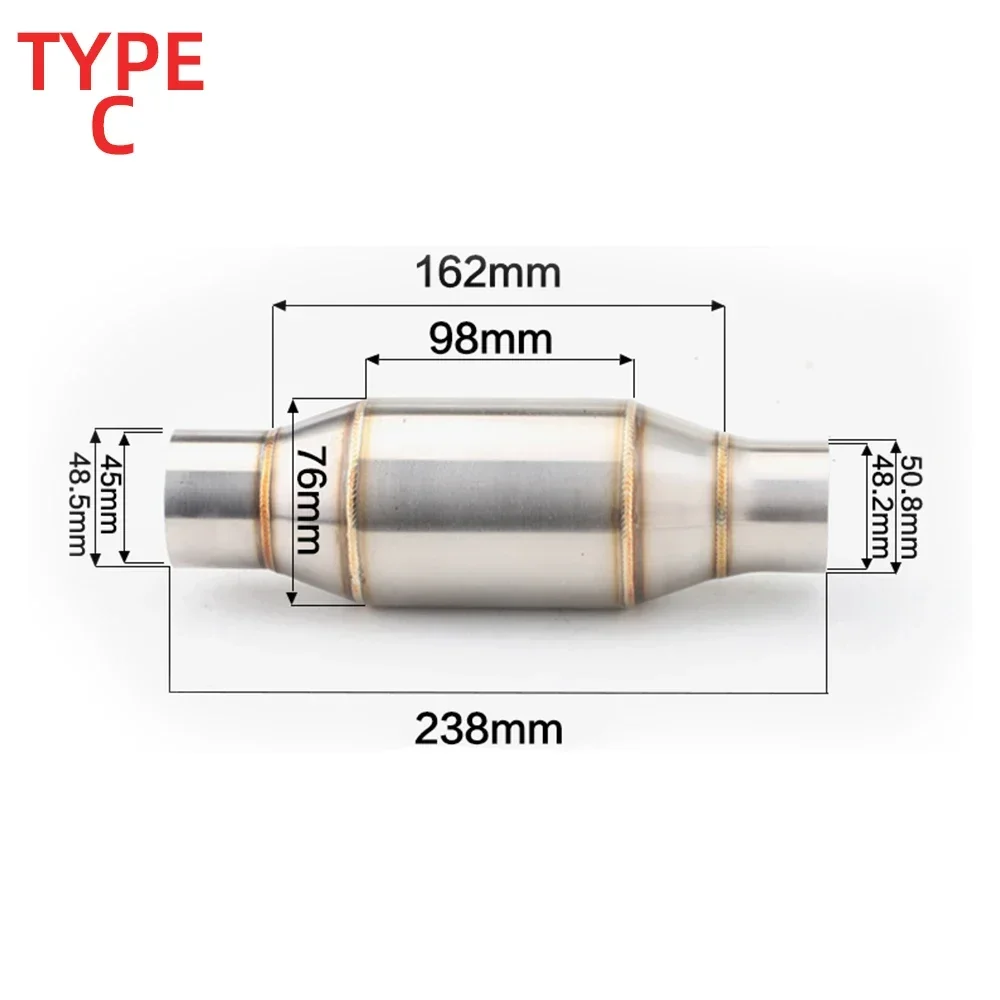 35mm Middle Link Pipe Adapter Noise Sound Eliminator Motorcycle Modified Exhaust Pipe System Catalyst Expansion Chamber Inlet