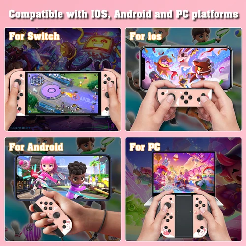 Imagen 2 del producto Joypad inalámbrico BT para Nintendo Switch Gamepad para Joycons W Turbo vibración despertador compatible con consola de videojuegos multiplataforma