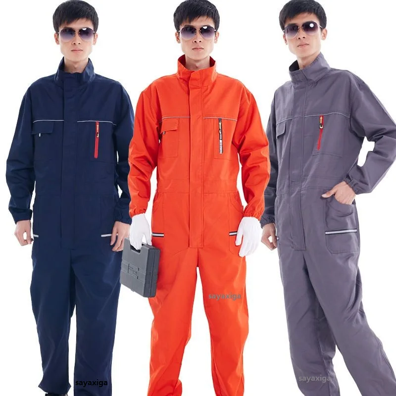 

Hi Vis Safety Work Overall Factory Uniform Men Women Working Coveralls Welding Suit Car Repair Workshop Mechanic Work Jumpsuit5x