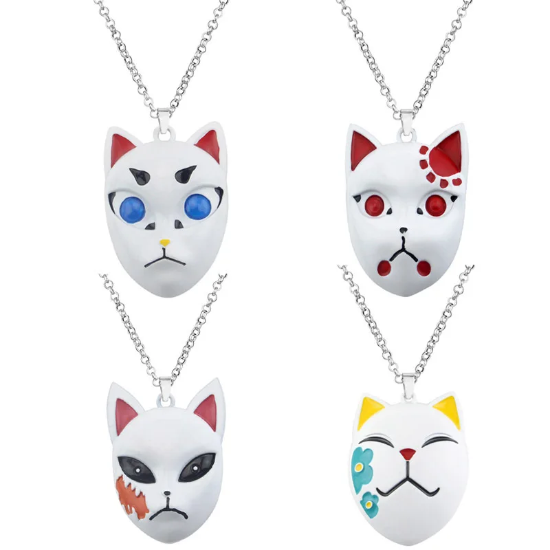 Kamado Tanjirou Kamado Nezuko Tomioka Giyuu Kochou Shinobu Popular Anime Secondary Peripheral Accessories Cute Mask Necklace