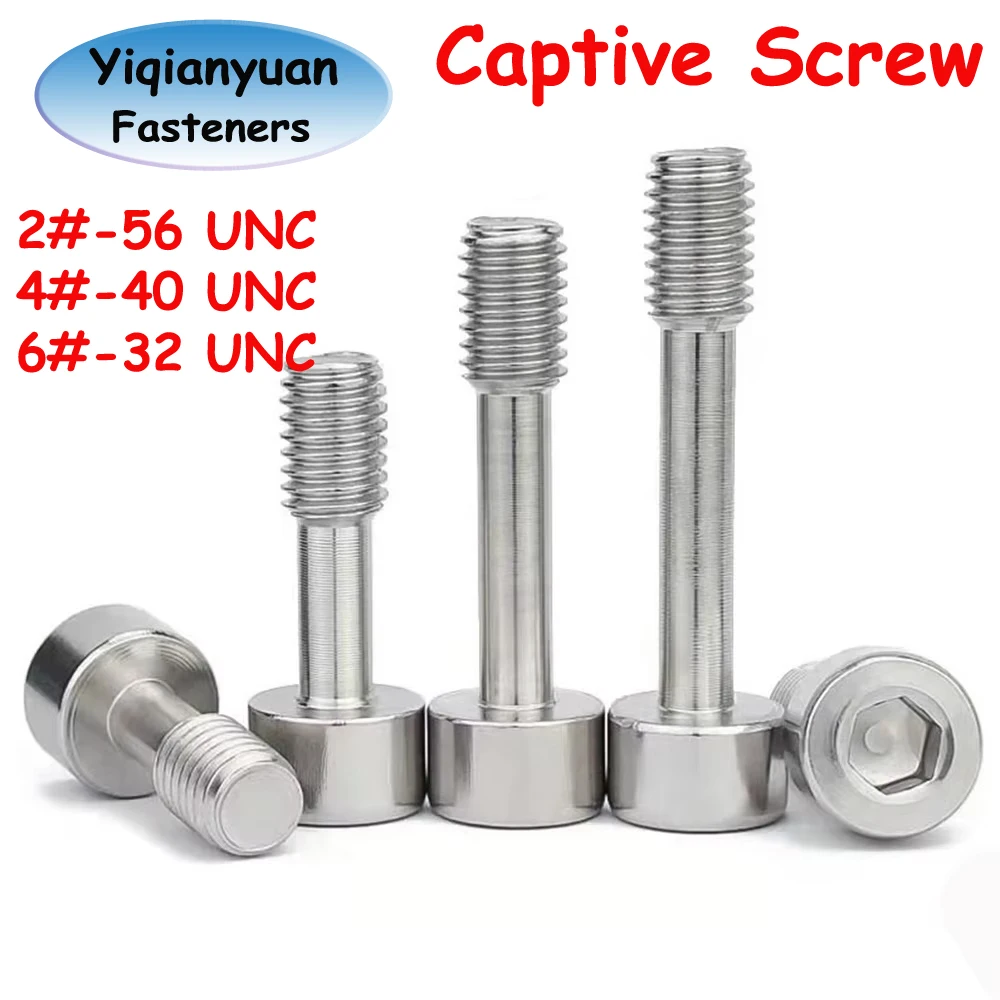 

Yiqianyuan 20 шт. 2 # 4 # 6 # UNC DIN912 Винты с шестигранной головкой и круглой головкой SUS304 Свободные болты из нержавеющей стали с защитой от ослабления