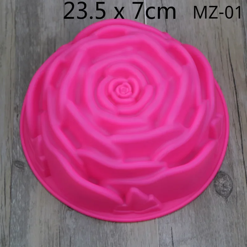 Silicone Big Cake Molds Flower Crown Shape Bakeware Baking Tools 3D Bread Pastry Mould Pizza Candy Mold for Ice mold Cookie