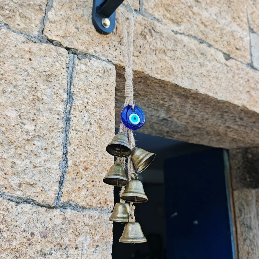 Pagan Decor Vintage Witch Bells Handmade Bronze Metal Bell Pendant Butterfly Decor Soft Chime Wind Chime Bell Door Handle