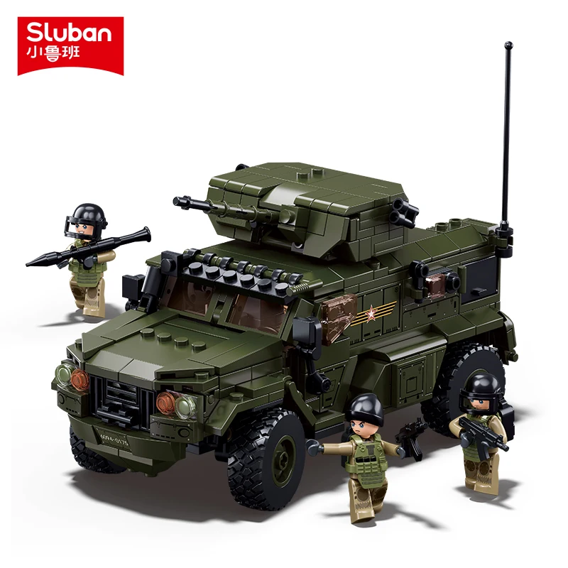 Sluban Building Block Toys Army Military Series B1179 Armored Assault Vehicle 519PCS Bricks Compatible With Leading Brands