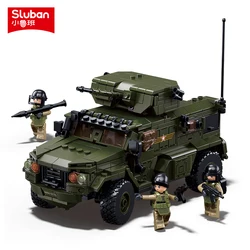 Sluban Building Block Toys Army Military Series B1179 Armored Assault Vehicle 519PCS Bricks Compatible With Leading Brands