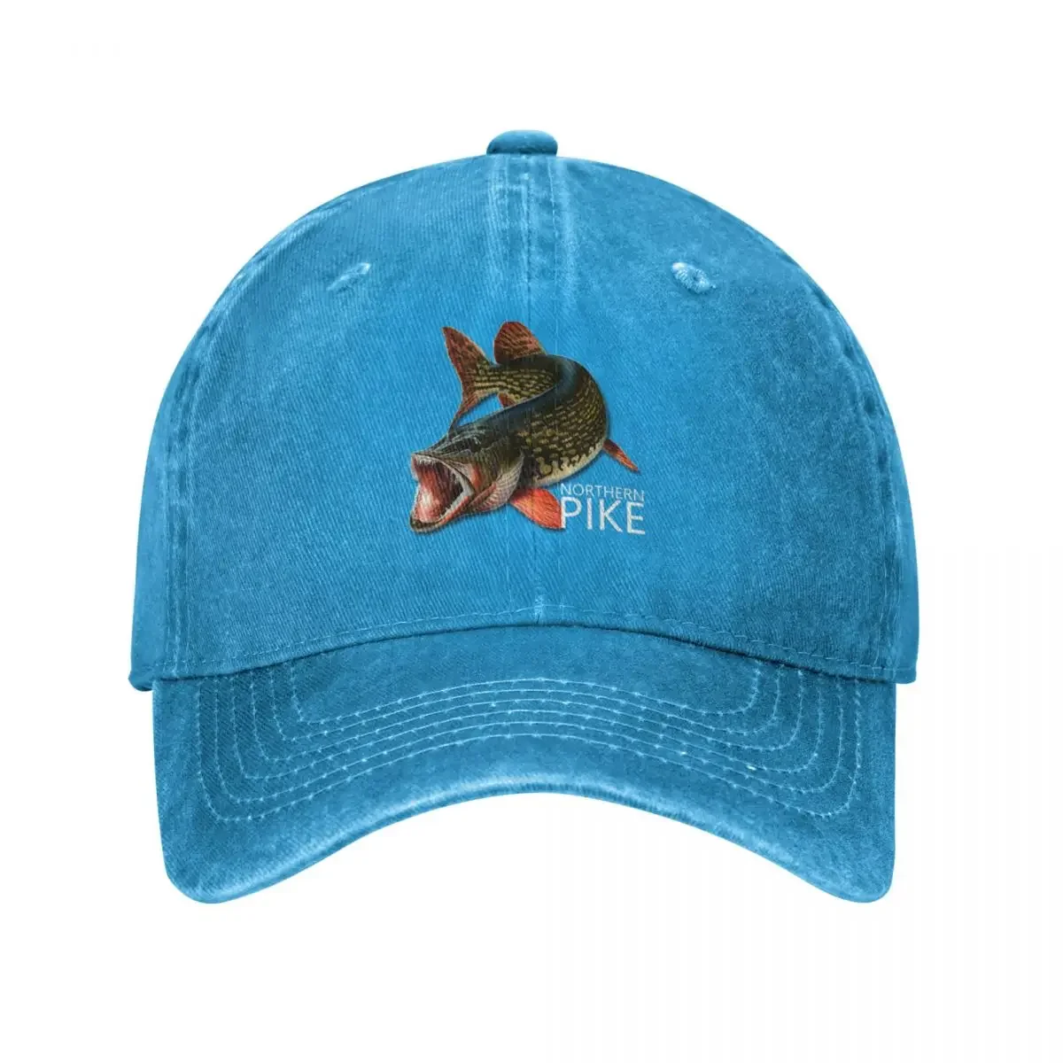 Northern Pike Fish Baseball Cap Gentleman Hat Snap Back Hat Sunhat fishing hat Women's Beach Men's