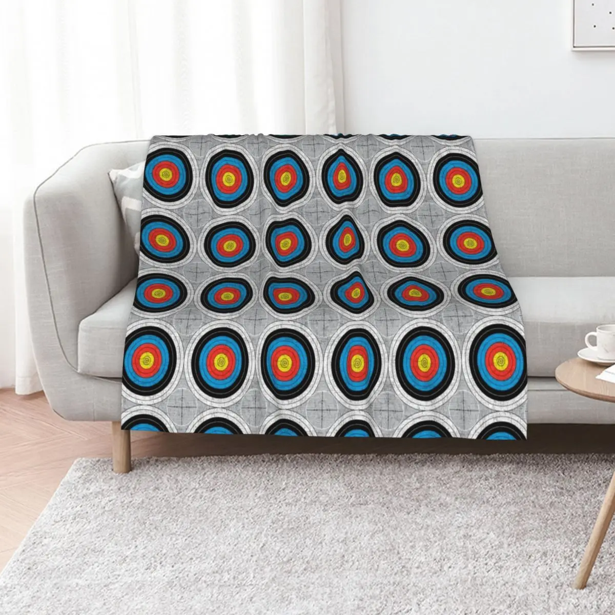 Mid Century Modern - Archery Targets Everywhere Throw Blanket Luxurious Soft Fuzzy Blanket for Sofa Bed