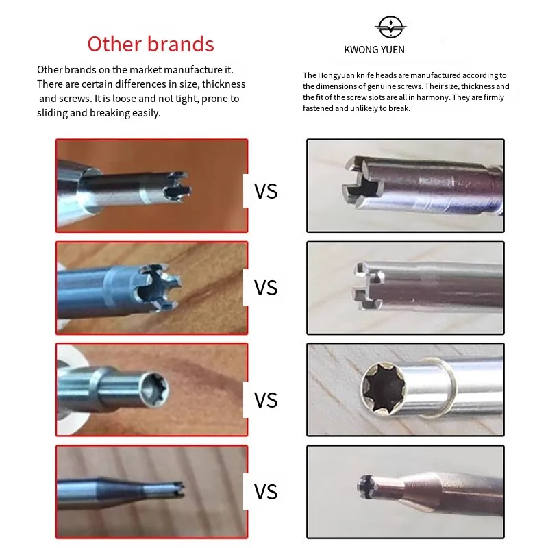 KWONG YUEN Watch repair tools for Richard  watch screwdriver, dedicated to calibre repair, four-star and five-star jaws