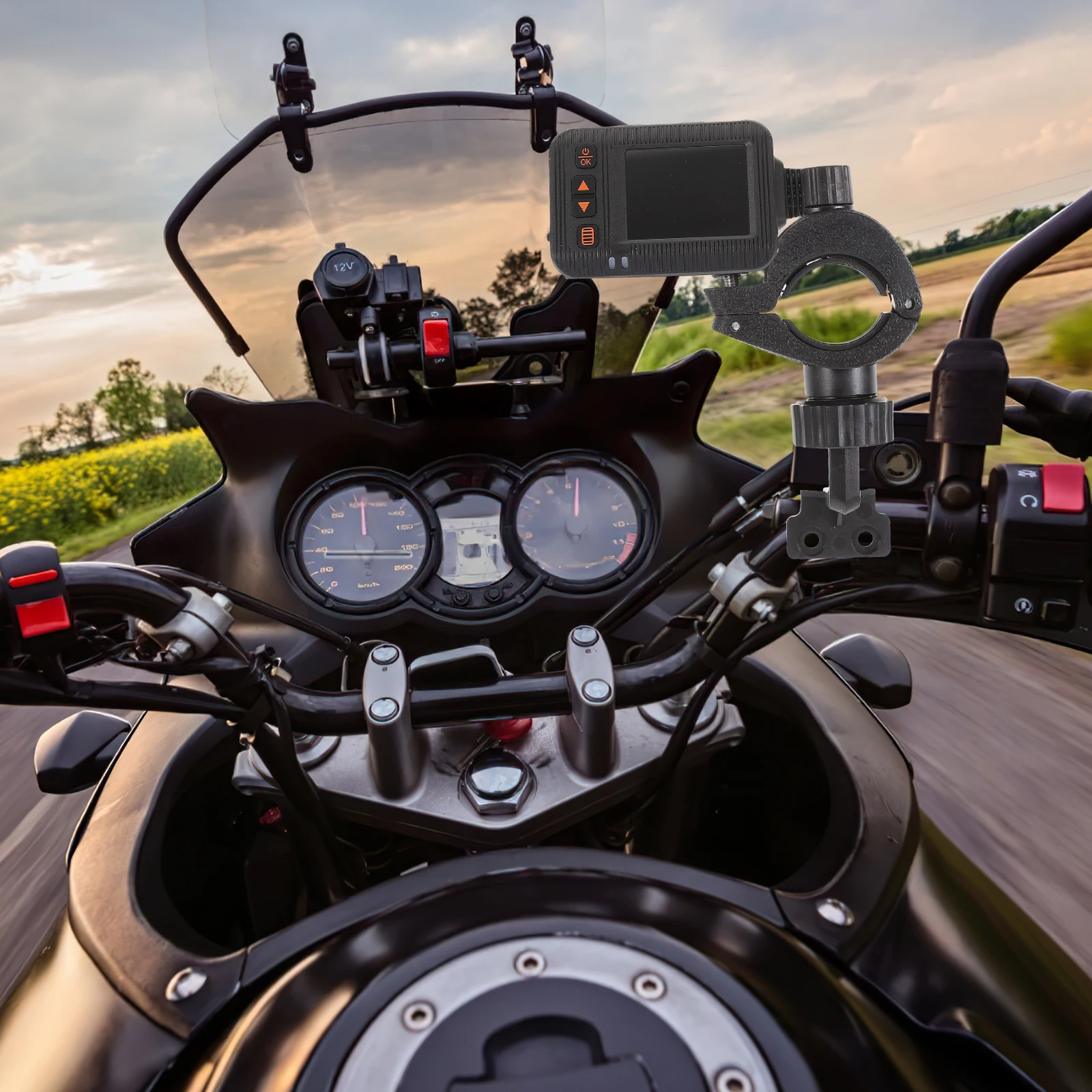 

1 Set Motorcycle Dash Cam 1080P Waterproof Wide Angle Driving Recorder High Definition Loop Parking Detection Gravity Sensor