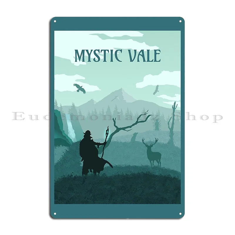 Mystic Vale Board Games Minimalist Travel Poster Style Board Game Art Metal Sign Wall Mural Iron Wall Cave Tin Sign Poster