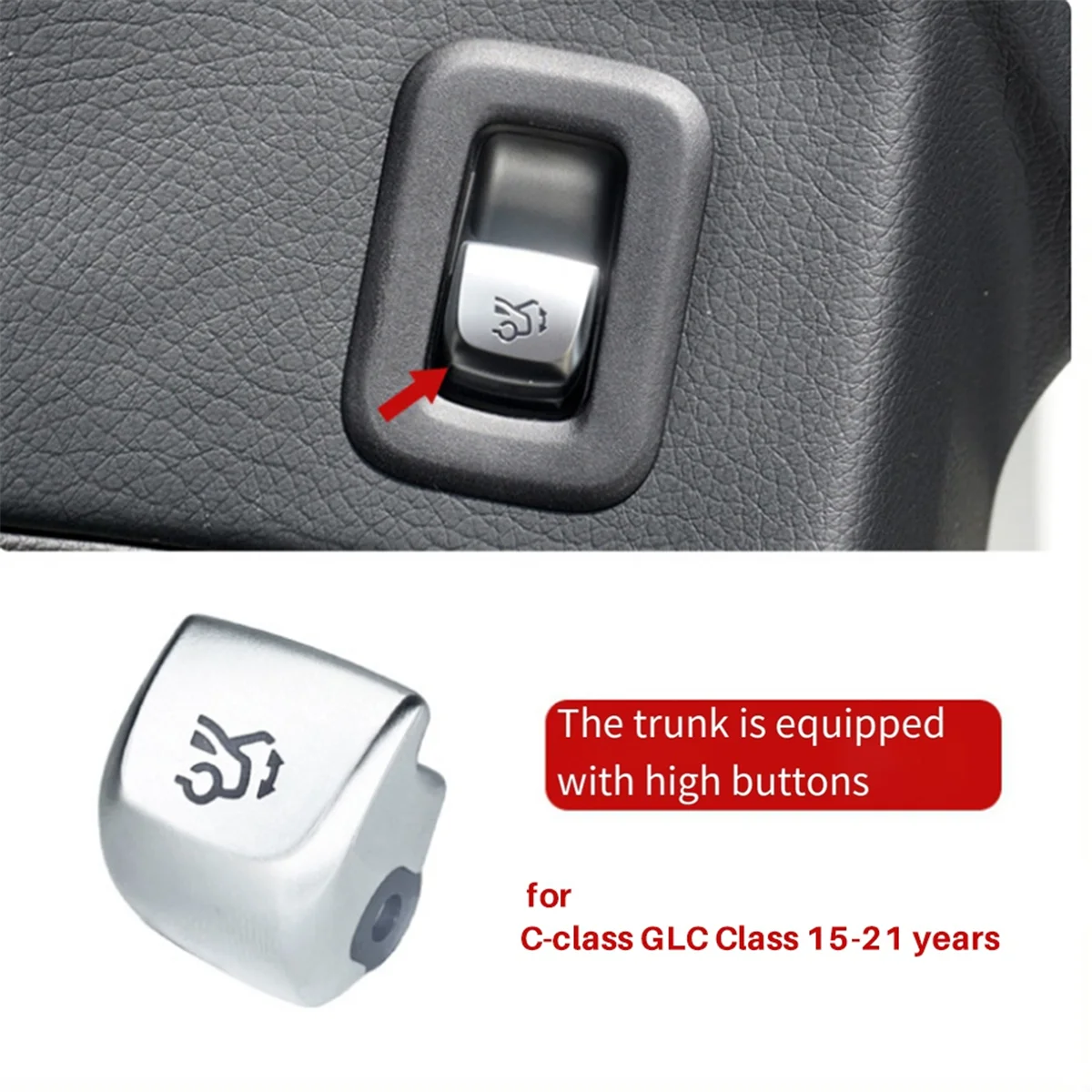 Car Tailgate Control Switch Repair Button Cover for Mercedes-Benz W205 W253 2015-2021 Trunk Button High-End Version