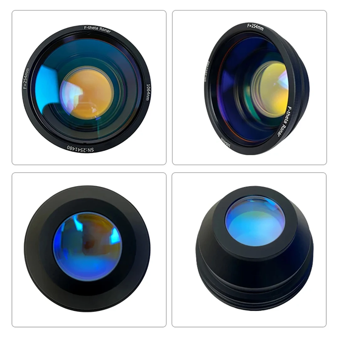 Lente Ronar f-theta de longitud de onda de Singapur, 1064nm, para máquina de marcado láser, 70x70mm, 110x110mm, 175mm x 175mm, 200mm x 200mm, 300x300mm