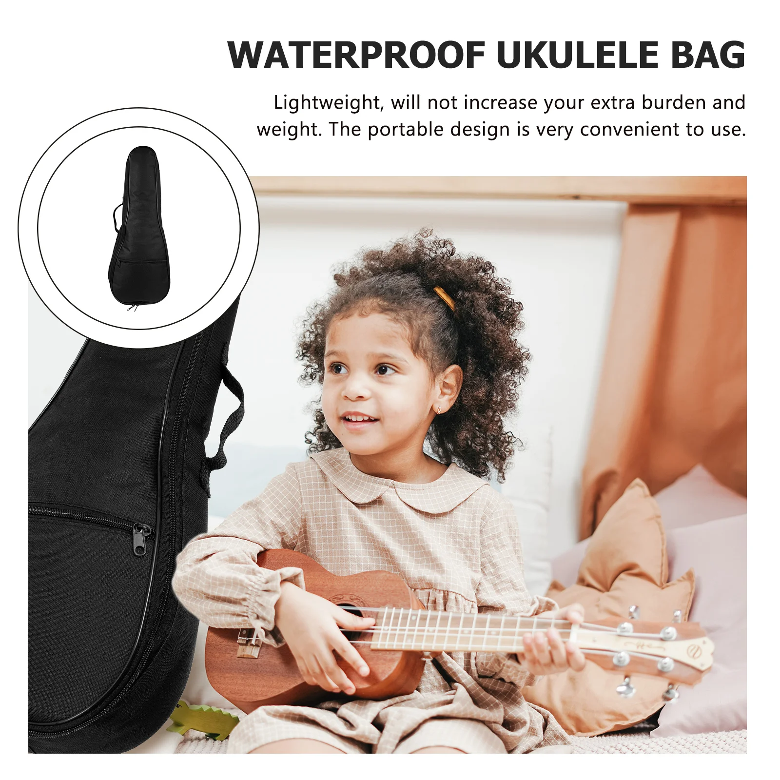 

Portable Carrying Ukulele Bag 21 Inch Waterproof Oxford Cloth Thickened Travel Storage Pouch Lightweight Waterproof Ukulele Bag