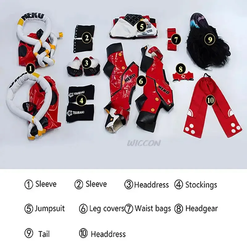 

Vivi 2025 игра Zenless Zone Zero Mana Nekomiya косплей костюм парик нежный дом потрясающий Hares Nekomata рукава униформа чулки