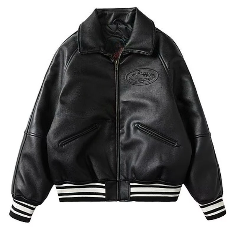 Streetwear couro bombardeiro jaquetas homens couro do plutônio trench coats blusão para homens vintage acolchoado jaquetas roupas de inverno