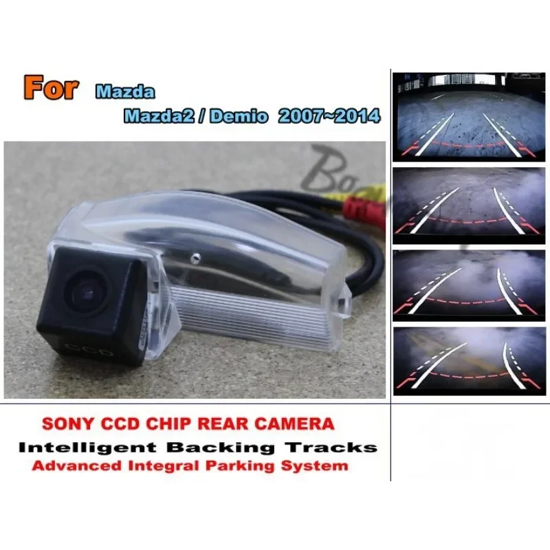 For Mazda M2 Mazda2 / Demio Car Intelligent Parking Tracks Camera / HD Back up Reverse Camera / Rear View Camera