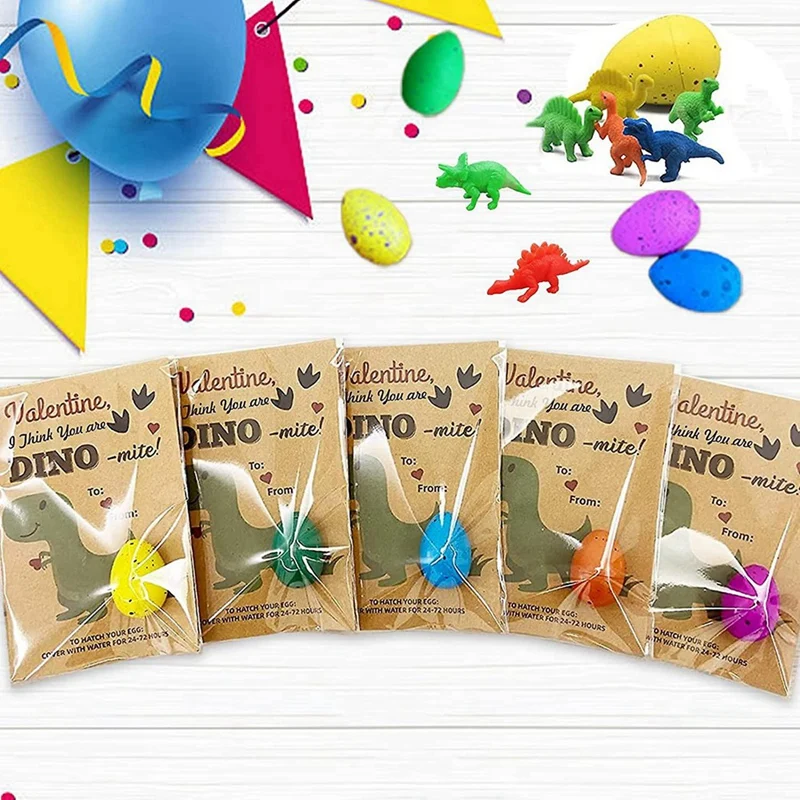 Dinosaur Party Dinosaur Birthday Party Supplies Favors 24 Pack Hatching Dinosaur Eggs With Cards Bulk