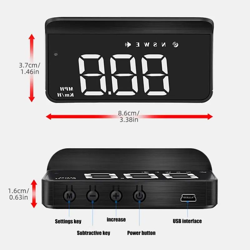 Computer per auto a bordo Hud olografico LED Heads Up Display Strumento diagnostico OBD2 Tachimetro digitale Allarme Display HUD per auto