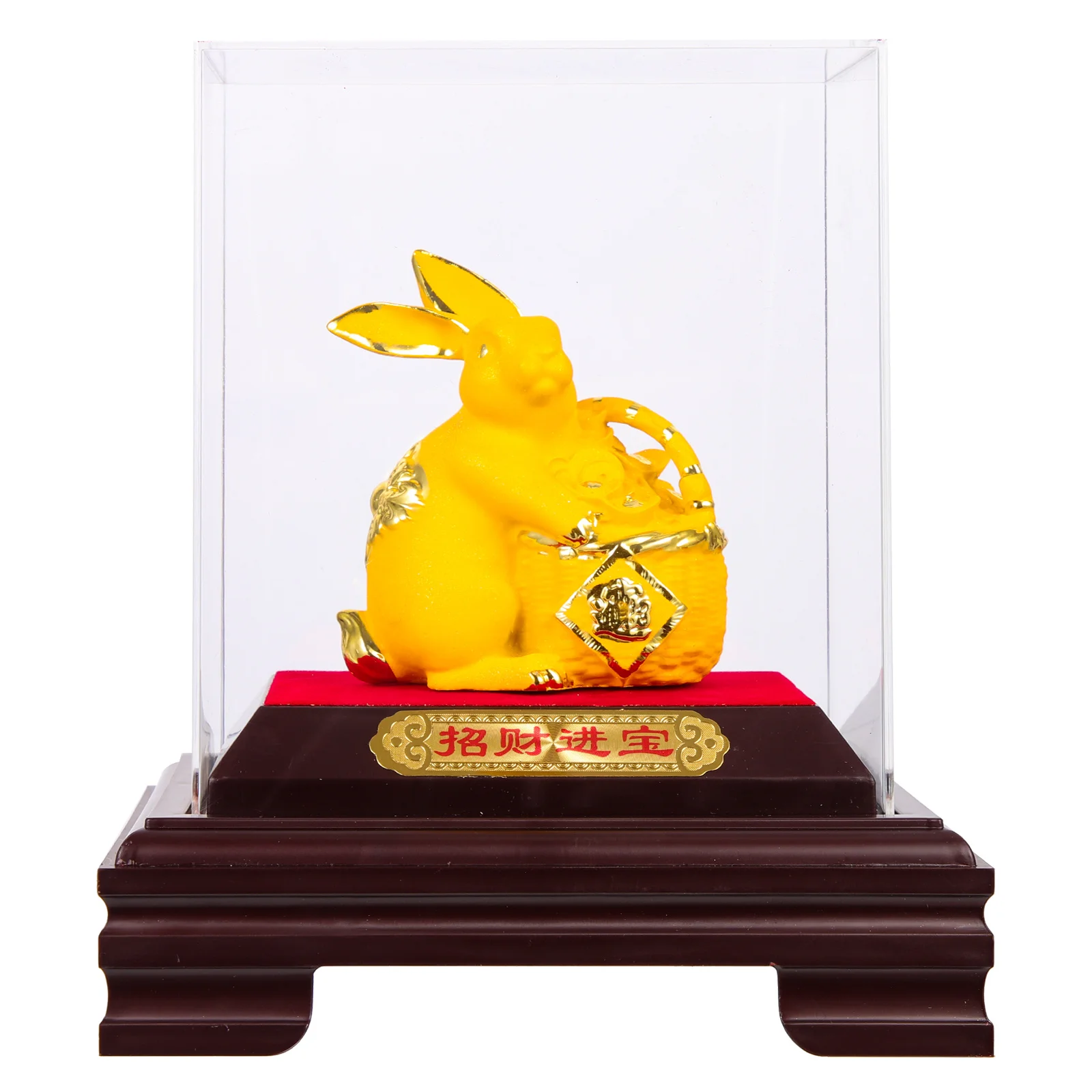 

Ornament Rabbit Ornaments Year of The Home Decor Mini Decoration Bunny Room Sculpture Garden Statue