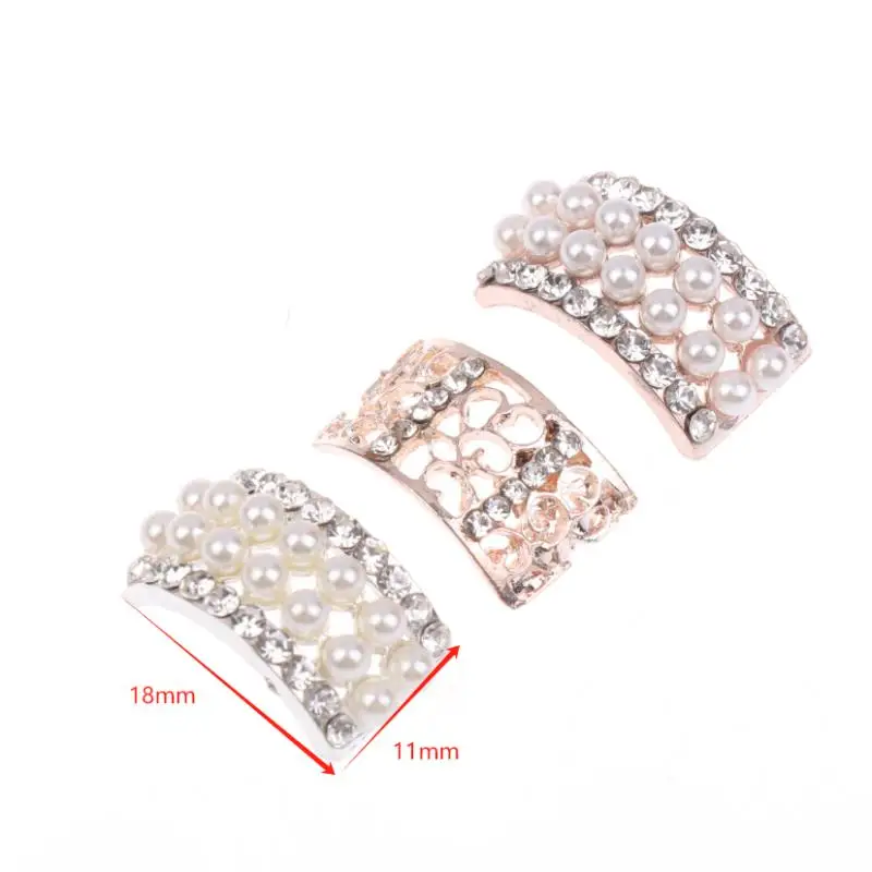 10Pcs Fashion Craft Pearl Crystal Rhinestone Buttons For Diy Flower Round Cluster Button Wedding Embellishment Jewelry