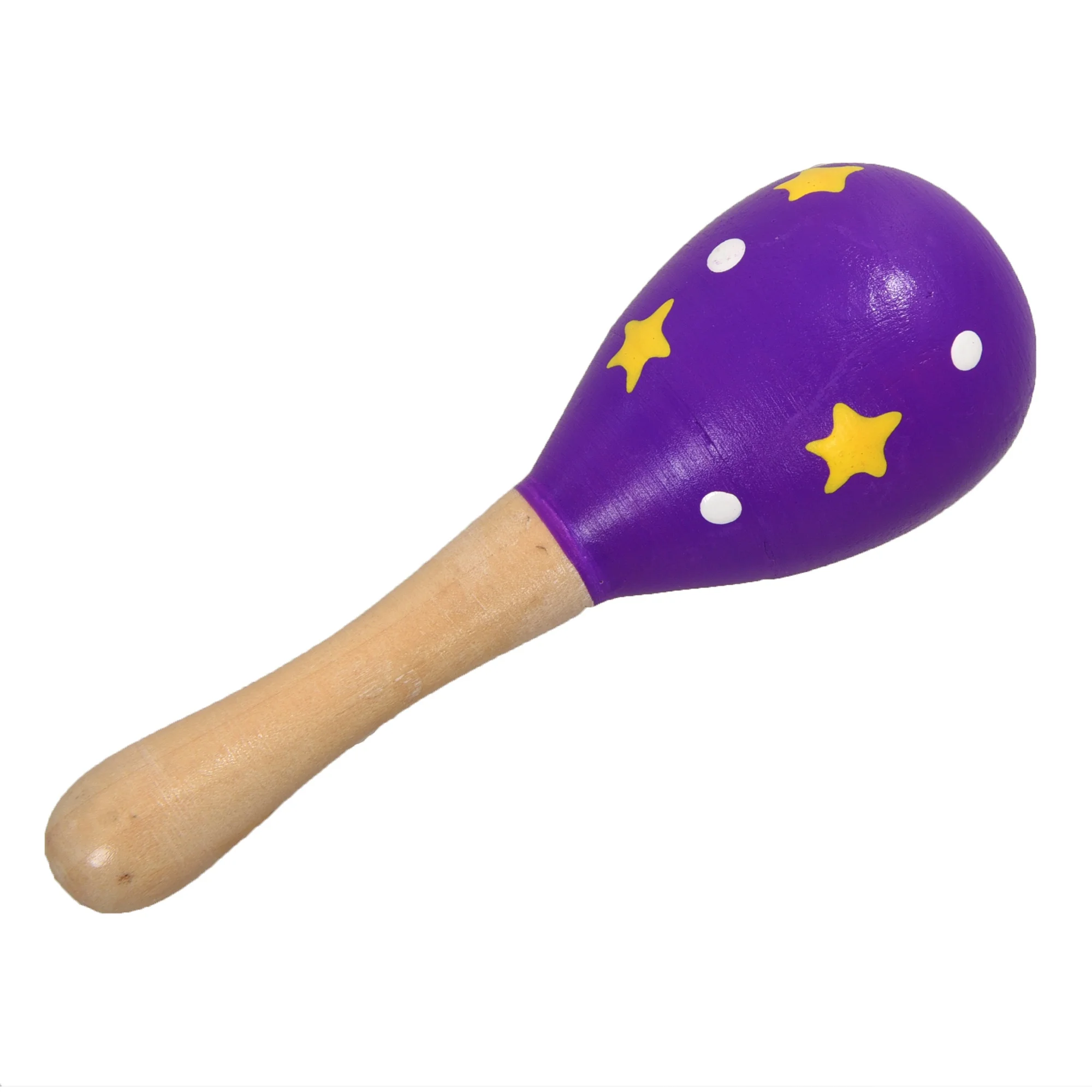 A wooden Maraca Musical Instrument Children's Toy