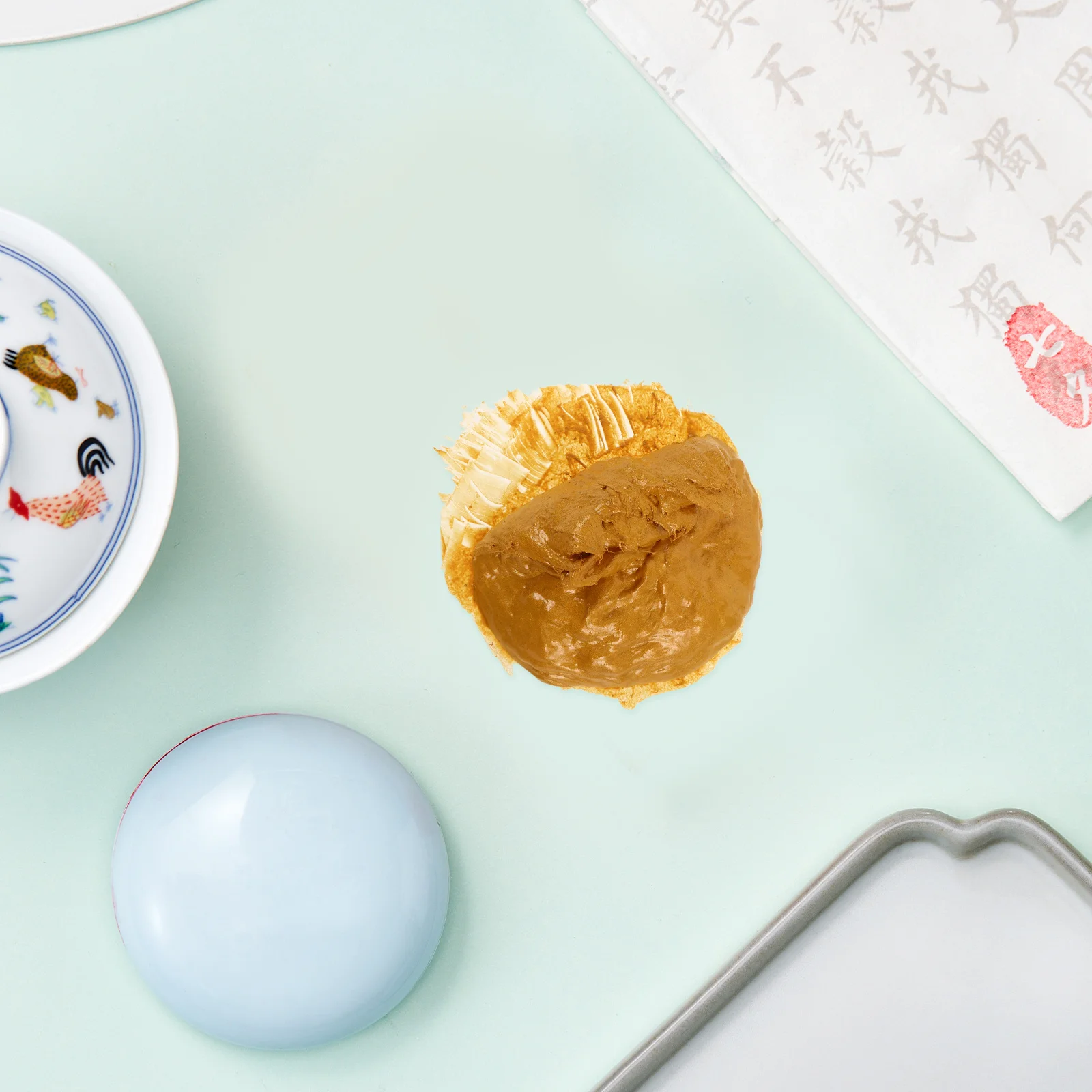 Künstlerische Gold-Tintenpaste, traditionelle chinesische Kalligraphie, Malzubehör, tragbar, satte Farben, lebendig
