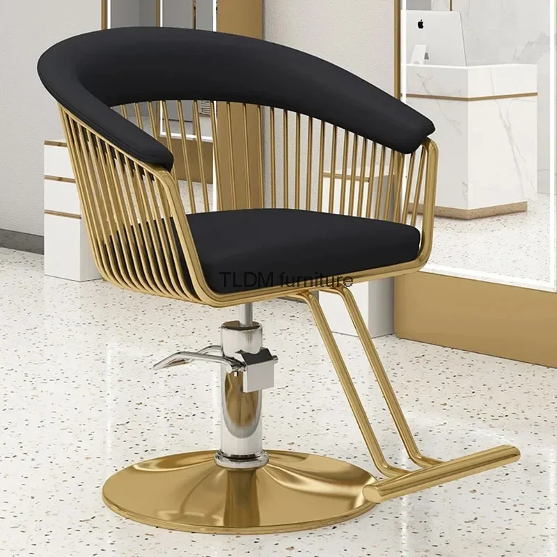 

Barbershop Salon Barber Chair Luxury Comfort Gold Swivel Design Barber Chair Beauty Hairdressing Cadeira De Barbeiro Furniture