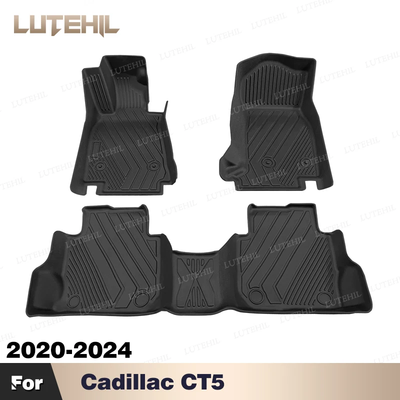 

Для Cadillac CT5 2020 2021 2022 2023 2024, всепогодный напольный коврик из ТПЭ, коврик, автомобильная защита для салона, аксессуары